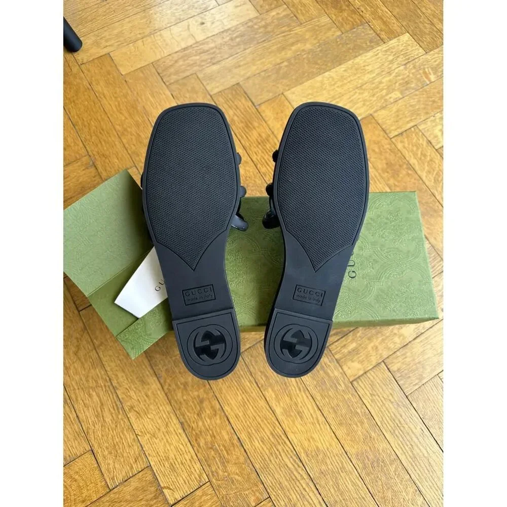 Gucci Women Sandals Slides Rubber .size9.5 - Picture 5 of 6